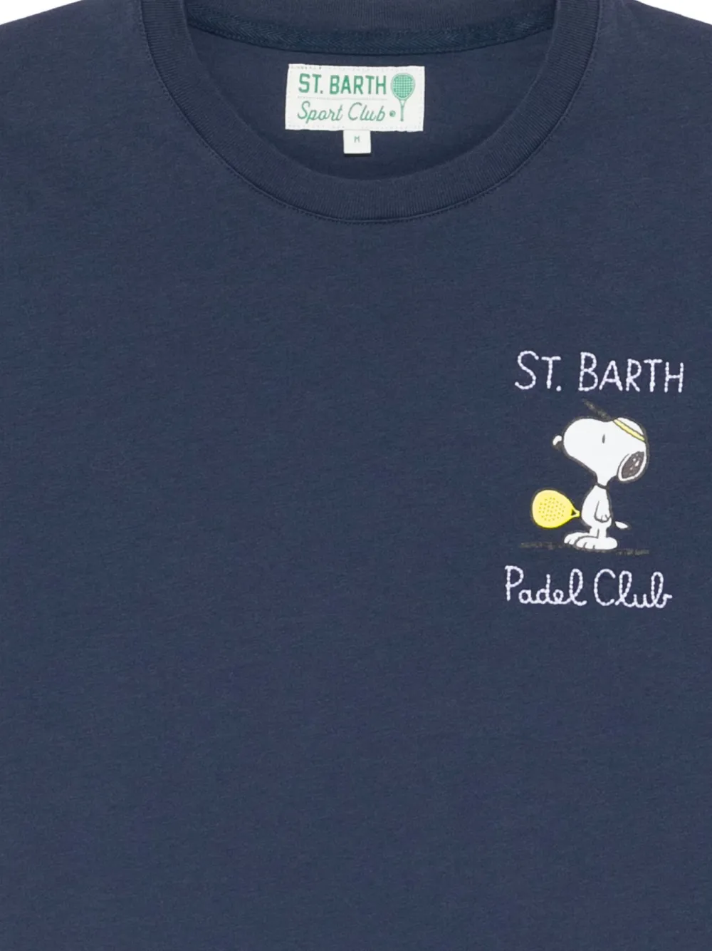 Mc2 Saint Barth X Peanuts Arnott Embroidered T-shirt In Blue