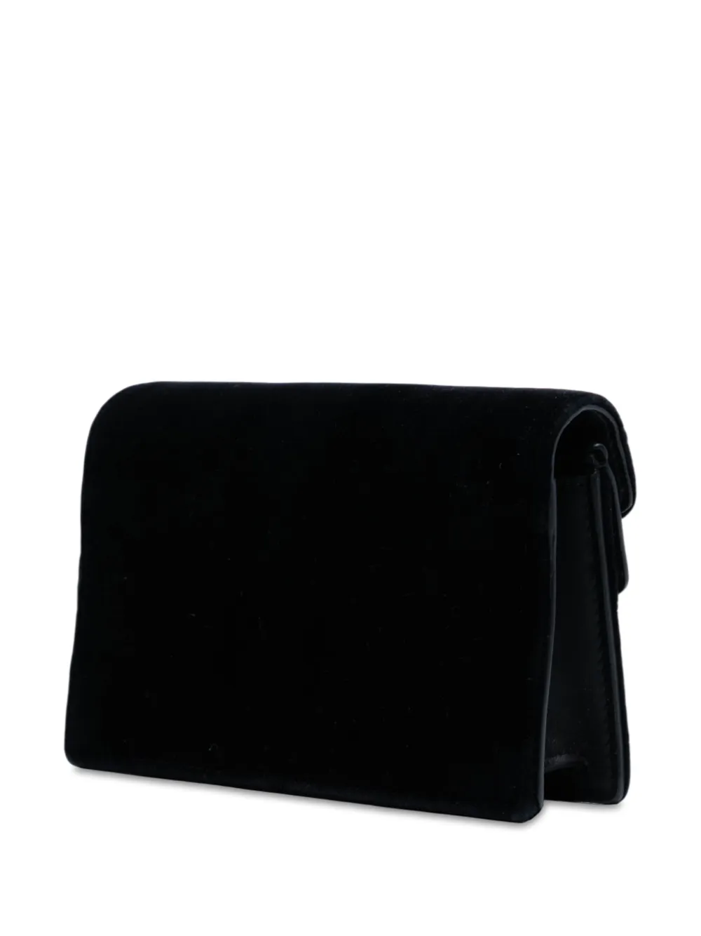 Pre-owned Gucci 2016-2025 Mini Velvet Dionysus Crossbody Bag In Black