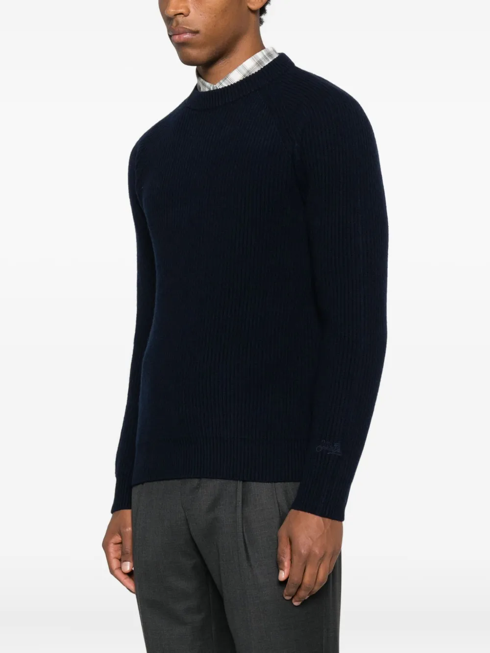 Mc2 Saint Barth Marine Wool Sweater In Black