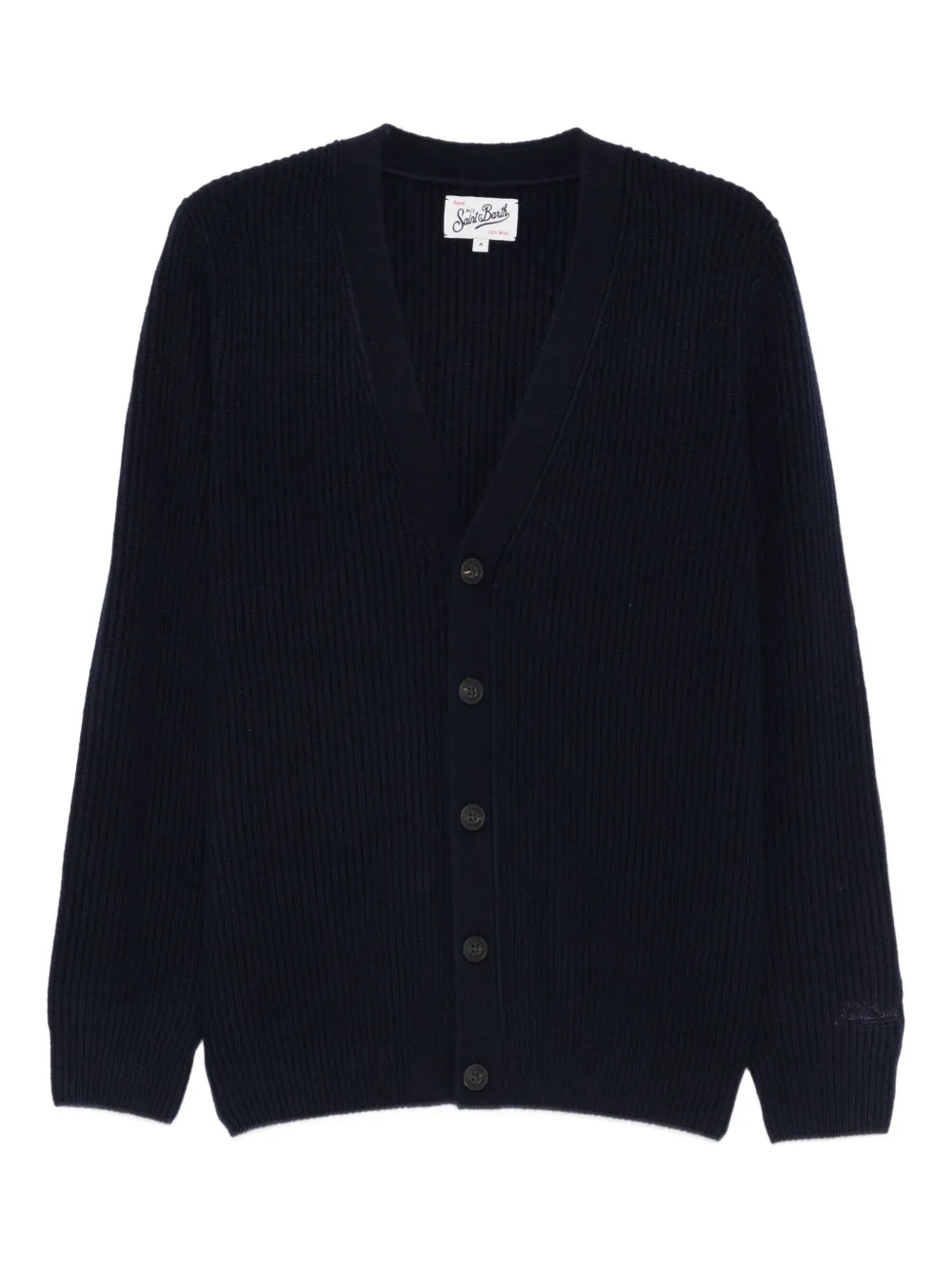 MC2 Saint Barth Herrison ribbed button cardigan | Blue | Image 1