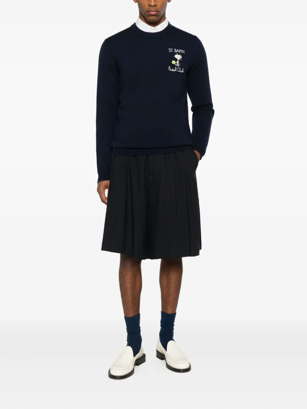 MC2 Saint Barth heron light embry graphic sweater - Blauw