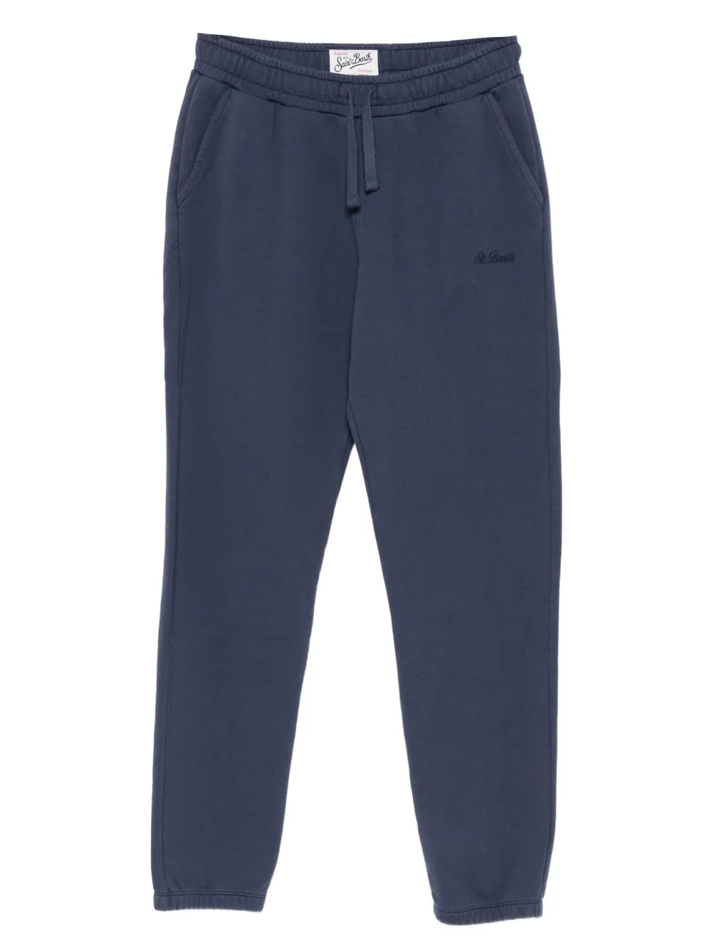 Mc2 Saint Barth Bolt Embroidered-logo Trousers In Blue
