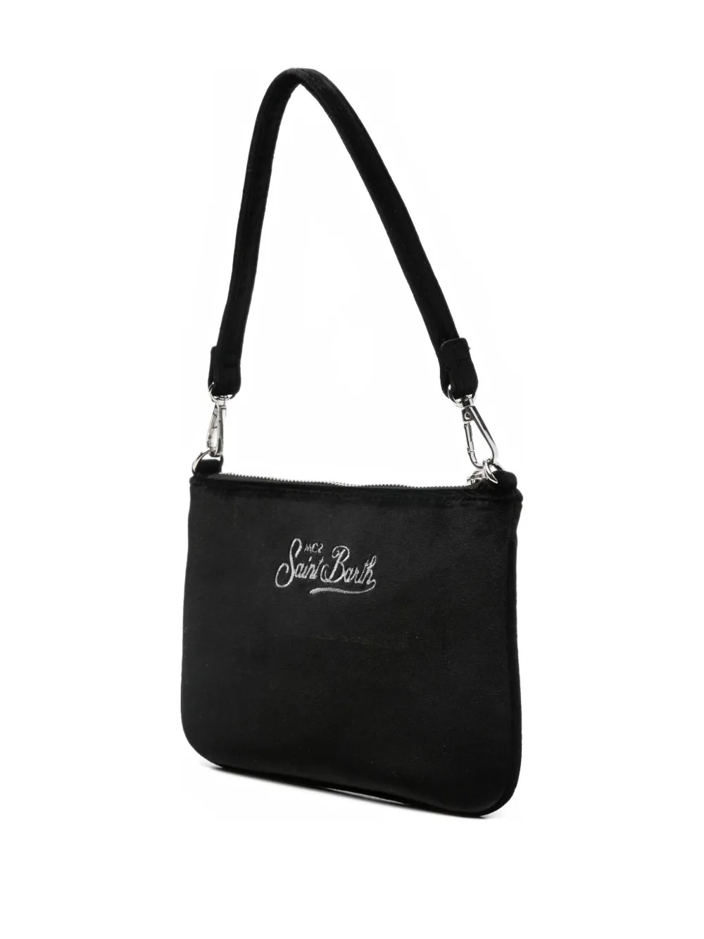 Mc2 Saint Barth Parisenne Embroidered Mini Tote Bag In Black