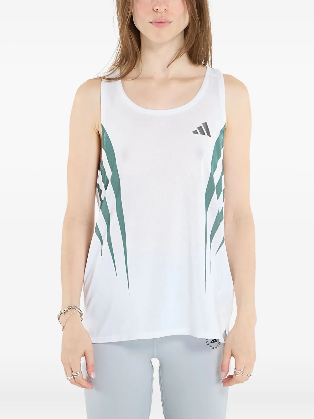 Adidas Originals Adizero Archive Running Tank Top In White