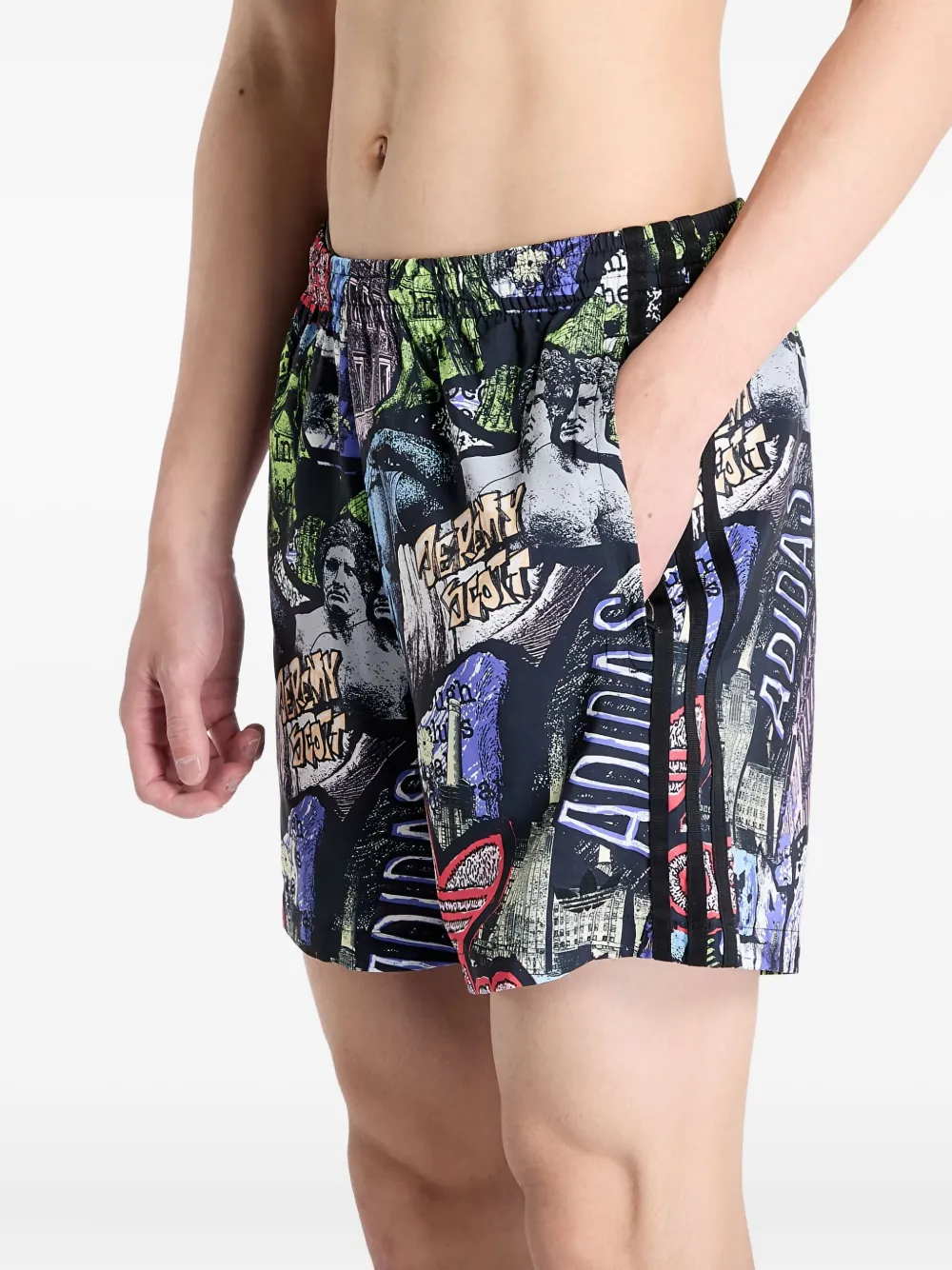 adidas x Jeremy Scott AOP shorts Zwart