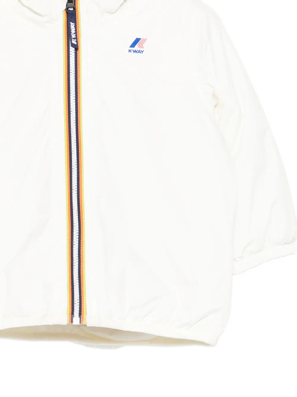 K-Way E. Le Vrai 4.0 Claudine Orsetto jack met capuchon en rits Wit