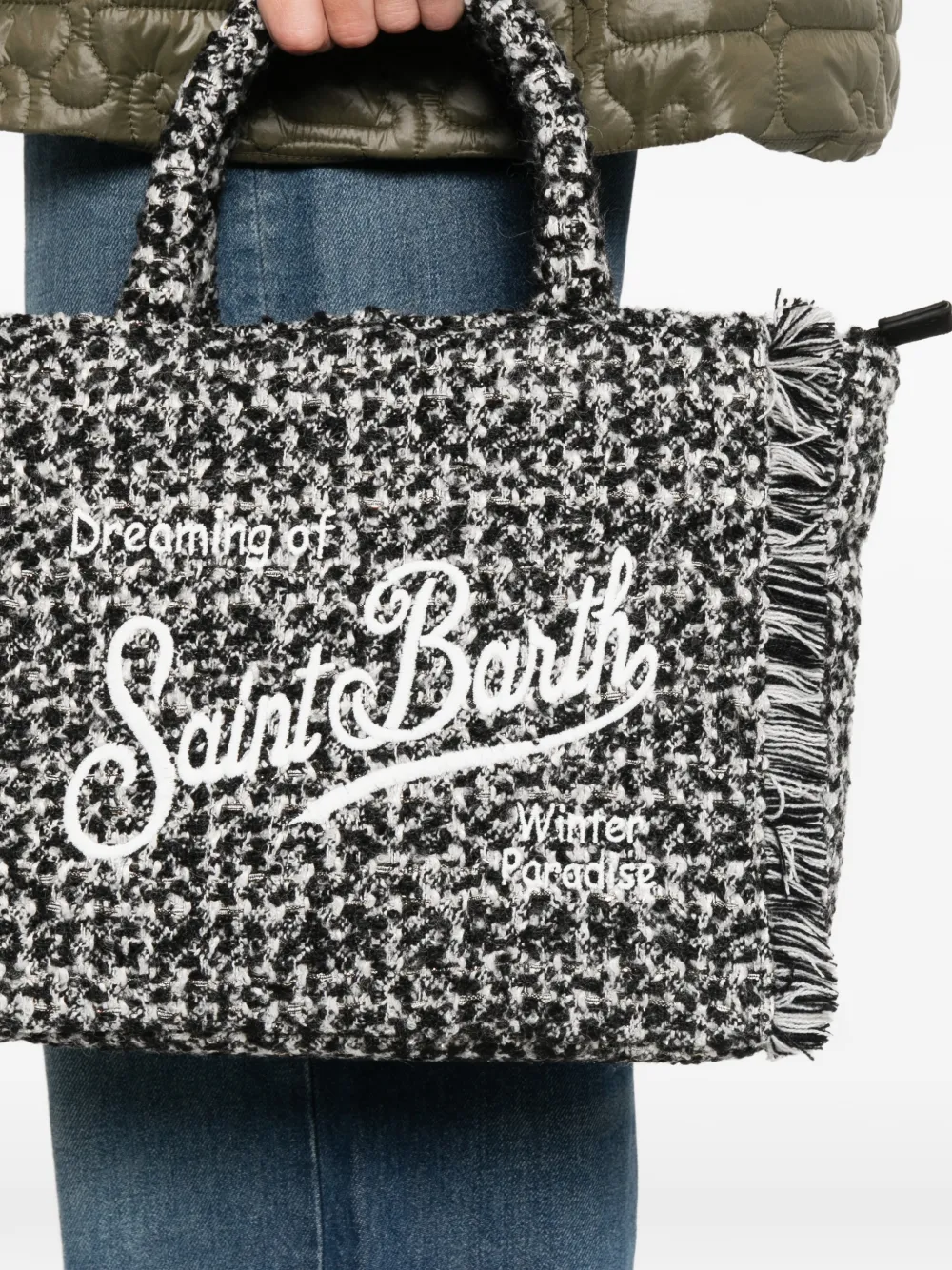 MC2 Saint Barth Colette tweed fringed-detail tote bag | Image 2
