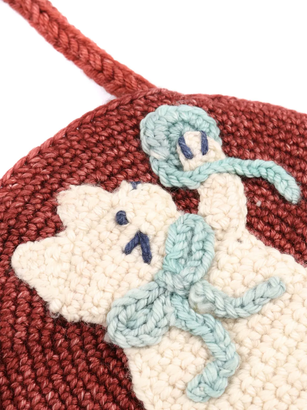 Misha & Puff cat-motif circle bag - Bruin