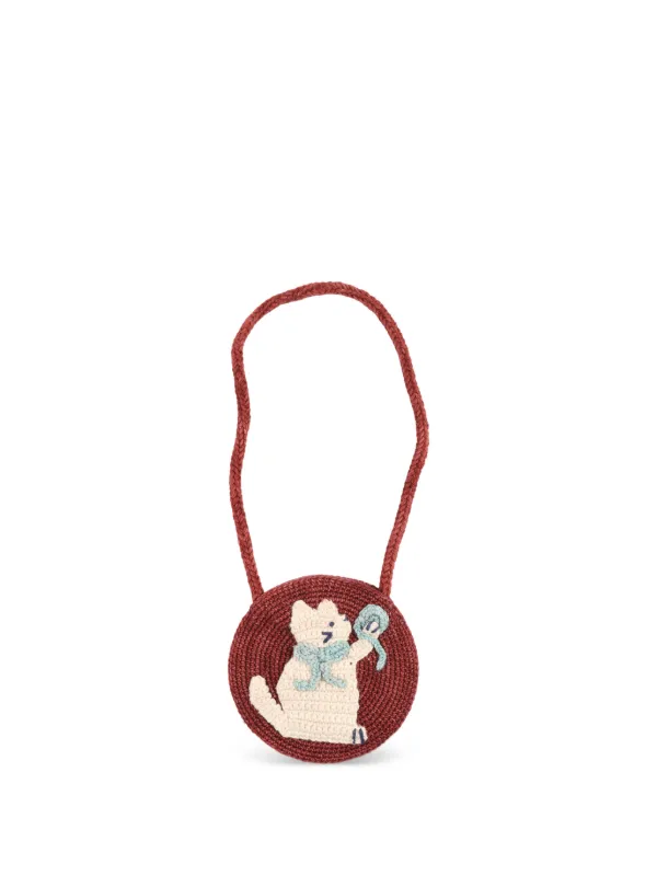 Misha & Puff キャットモチーフ ラウンドバッグ | ブラウン | FARFETCH JP
