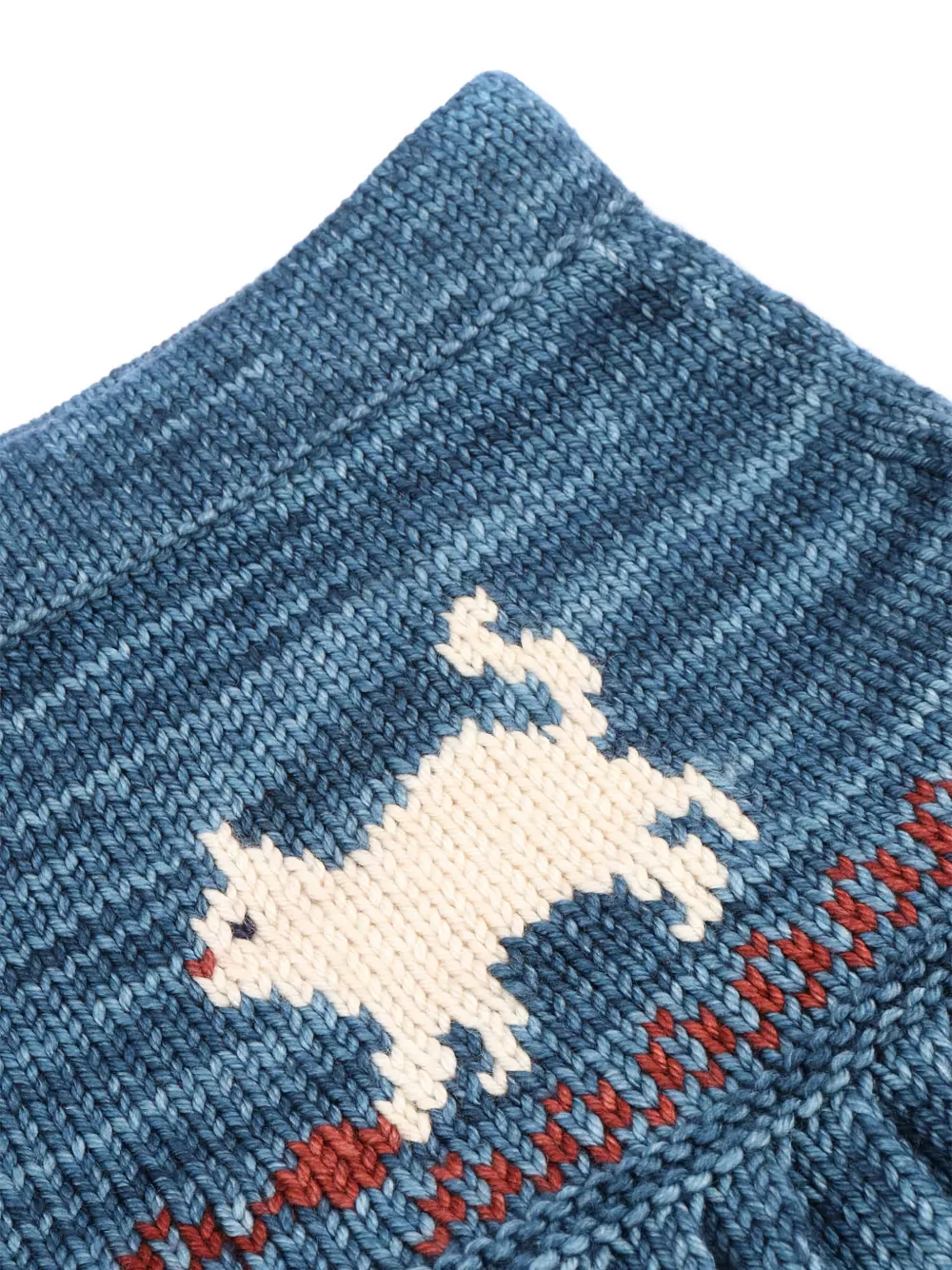 Kitten-Intarsia Detail Skirt