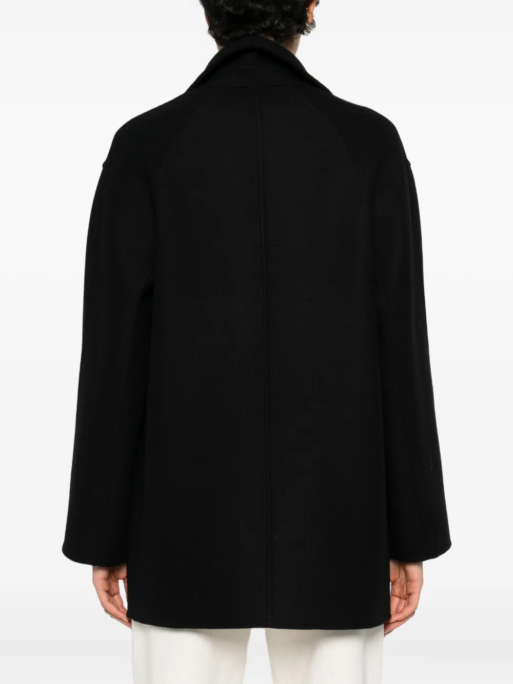 The Row Azuron Double-breasted Coat In Black