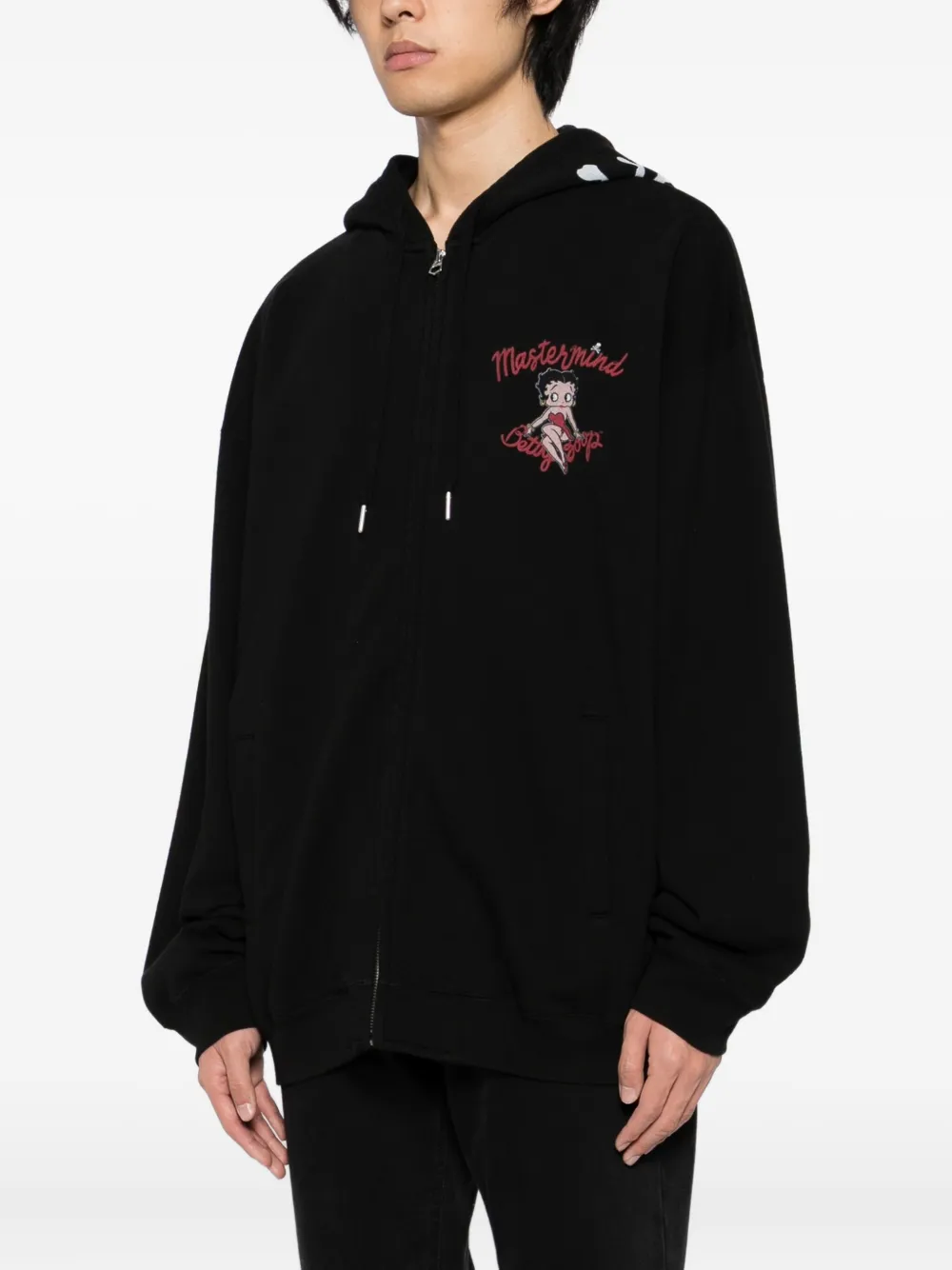 Mastermind World x Betty Boop hoodie met logoprint Zwart