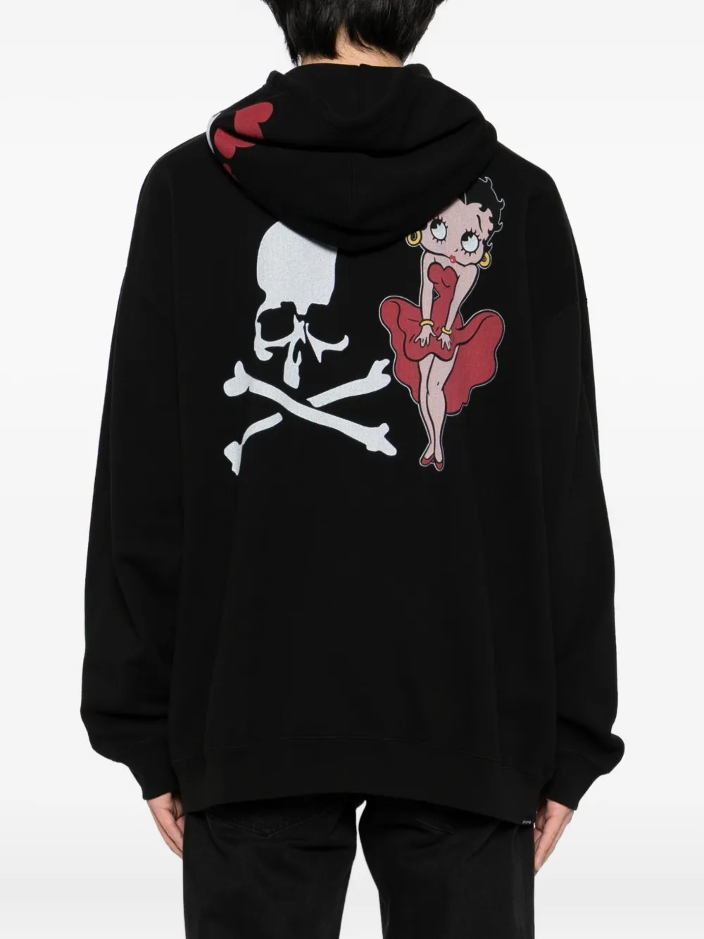 Mastermind World x Betty Boop hoodie met logoprint Zwart