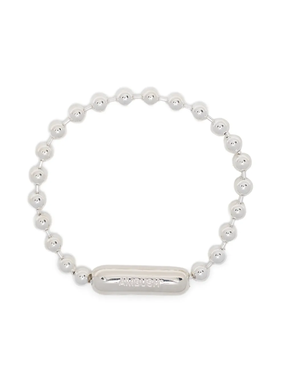 Ambush Bead-detail Chain Bracelet In Silver