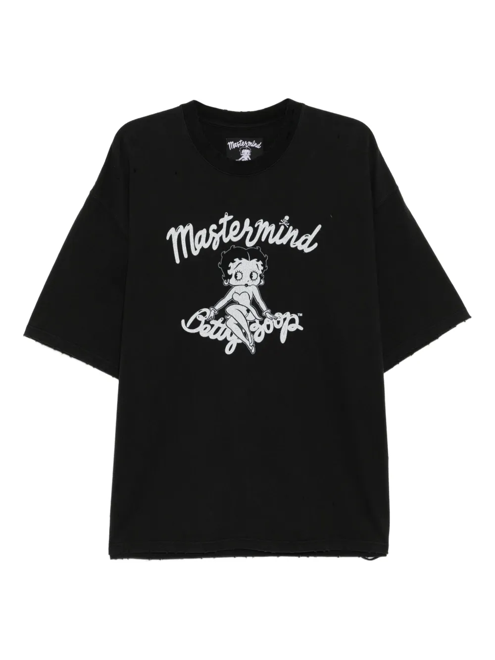 Mastermind World playera con logo estampado en colaboración con Betty Boop | negro | Image 1