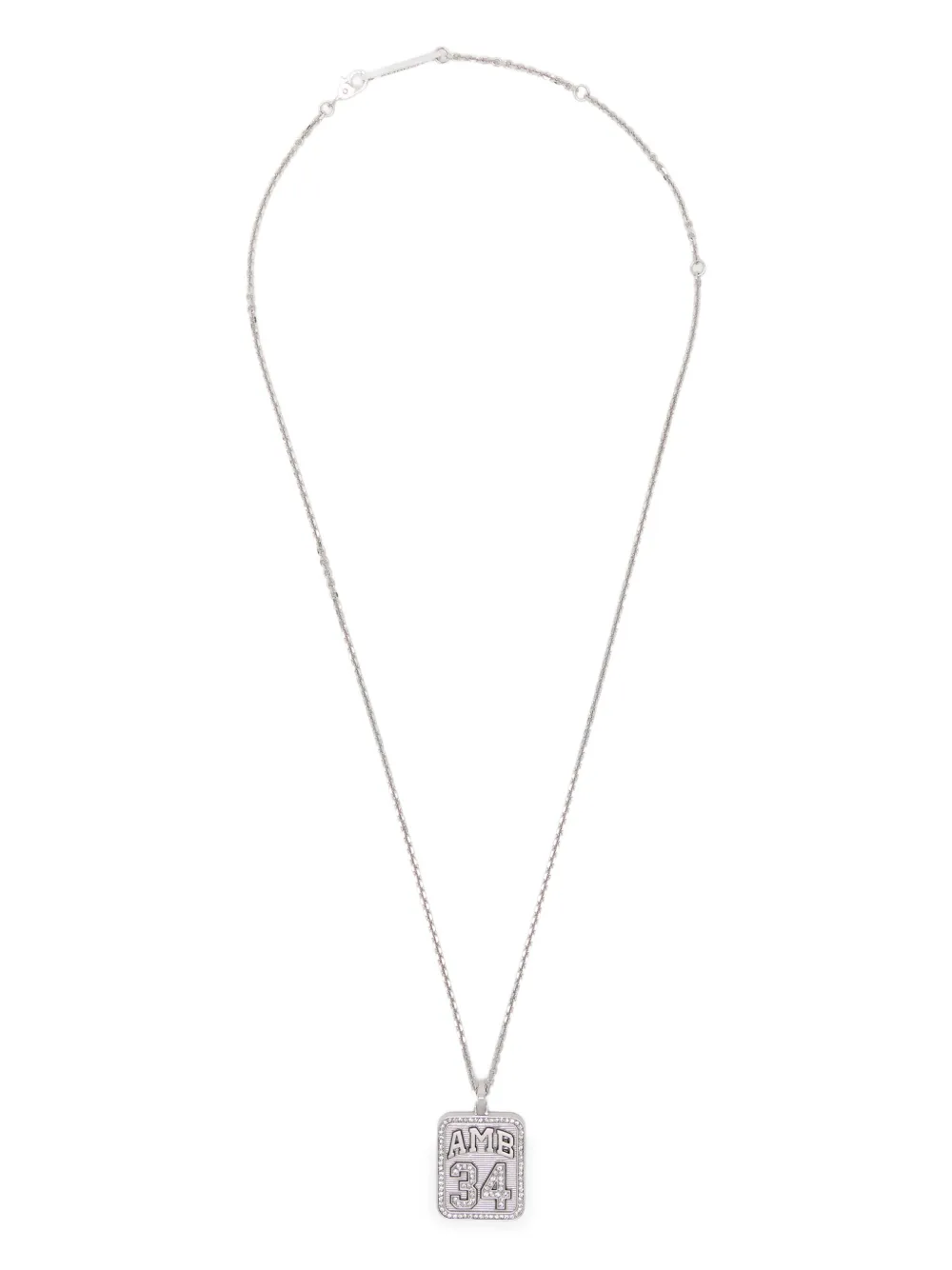 AMBUSH logo-plaque necklace | Silver | Image 1