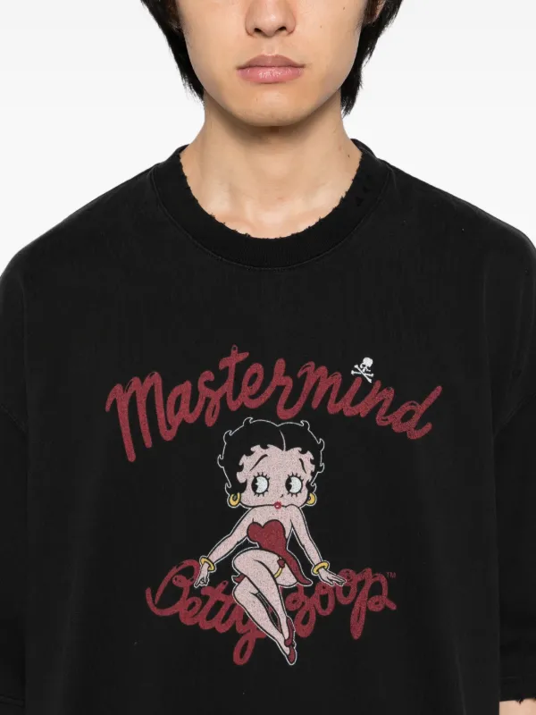 Mastermind World x Betty Boop logo-print T-shirt | Black | FARFETCH