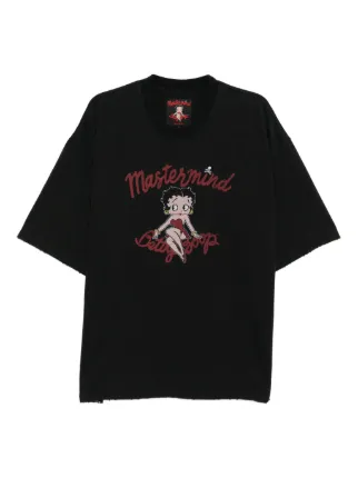 Mastermind World x Betty Boop logo-print T-shirt | Black | FARFETCH