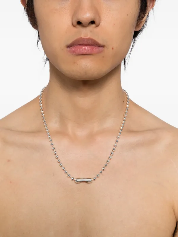 AMBUSH ボールチェーン ネックレス | シルバートーン | FARFETCH JP