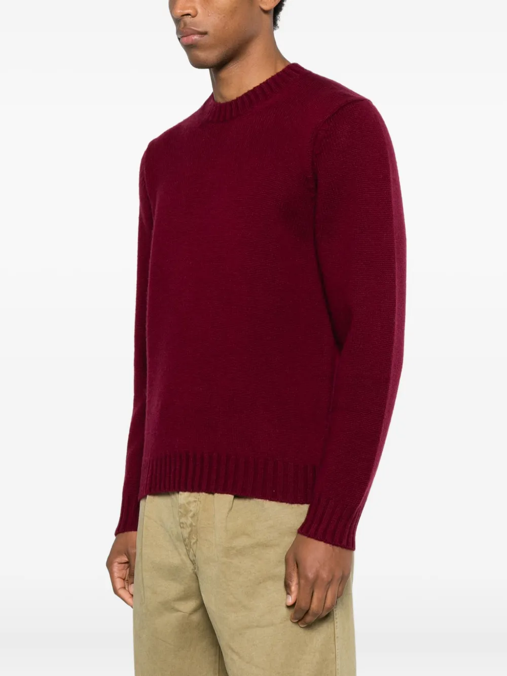  Della Ciana Ribbed Crewneck Sweater - Red 