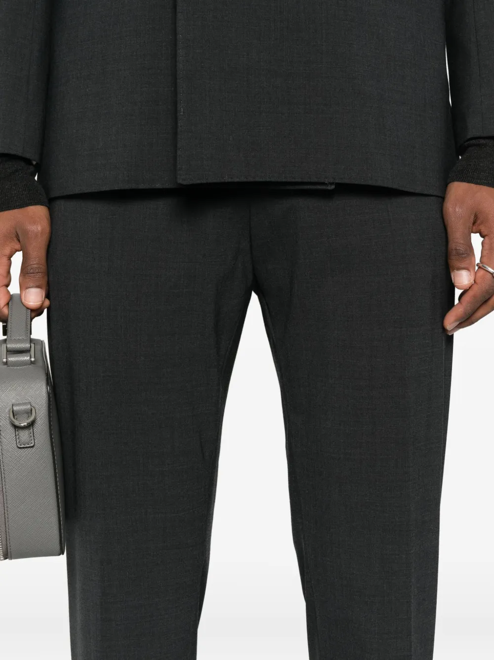 Outfit Double-breasted Suit In Gray