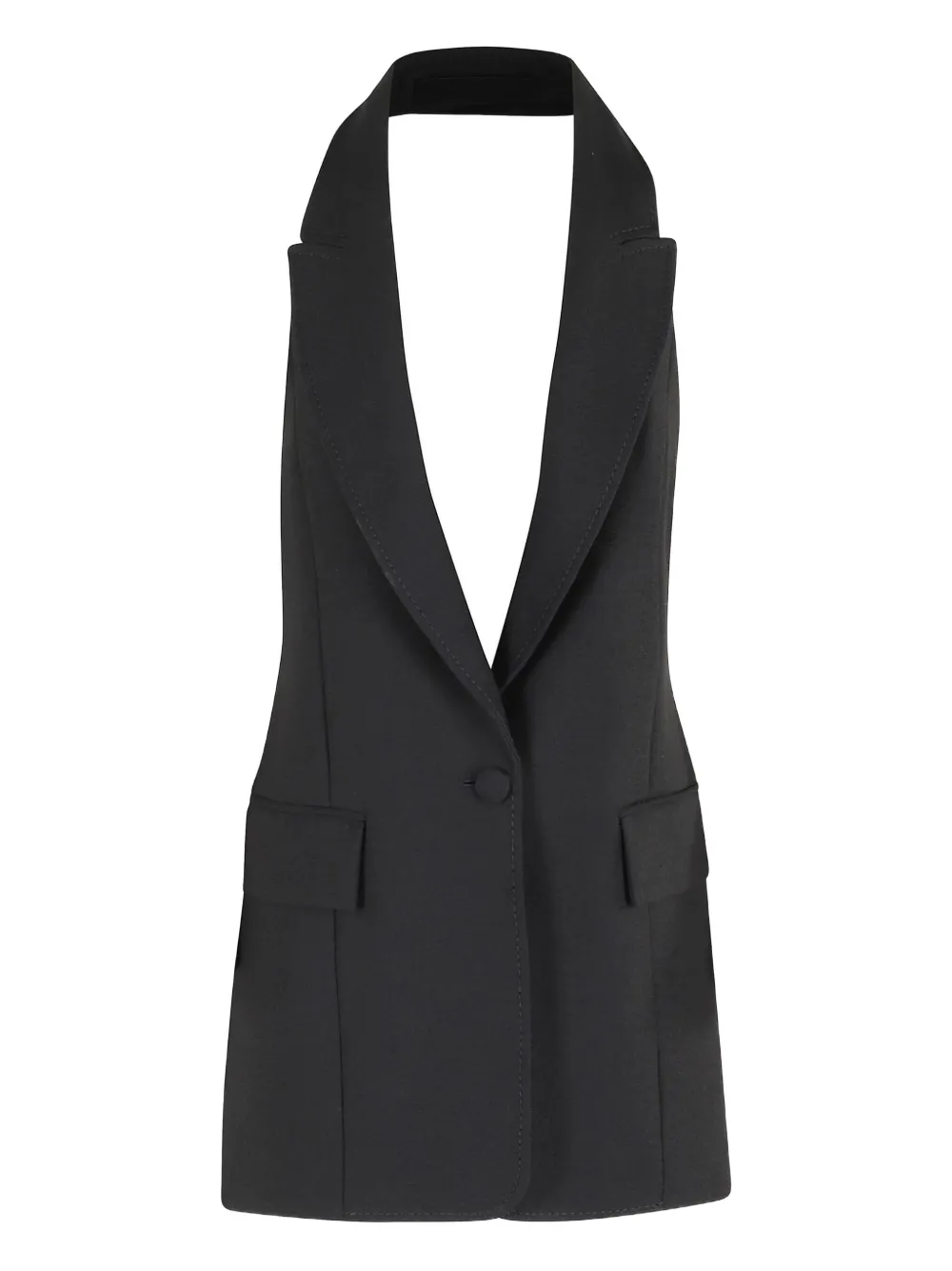 Marella collar sleeveless jacket | Black | Image 1