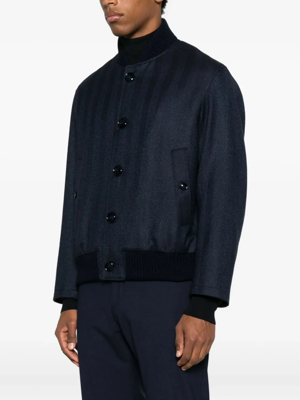  Outfit Buttoned Pocket Jacket - Blue 