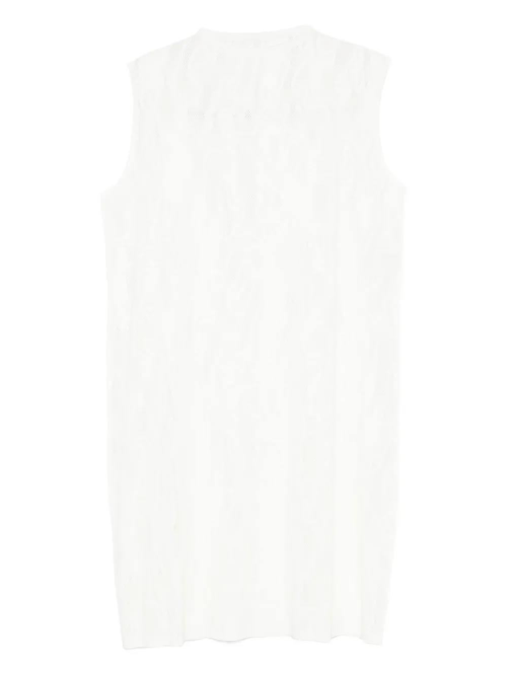 Pleats Please Issey Miyake sleeveless midi dress - ホワイト Pleats Please Issey Miyake sleeveless midi dress - ホワイト