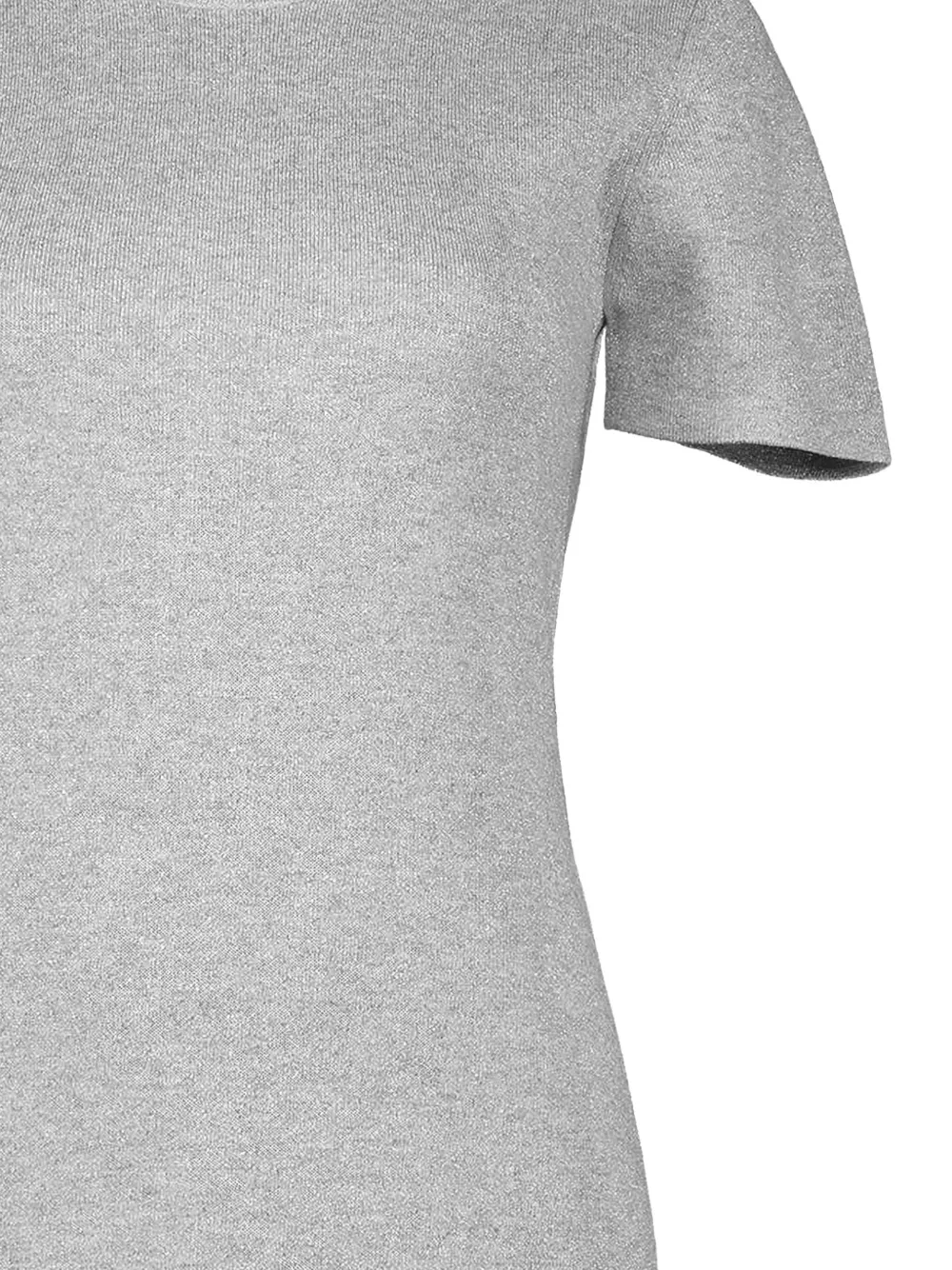 Michael Kors Collection Mini-jurk met ronde hals en korte mouwen Grijs