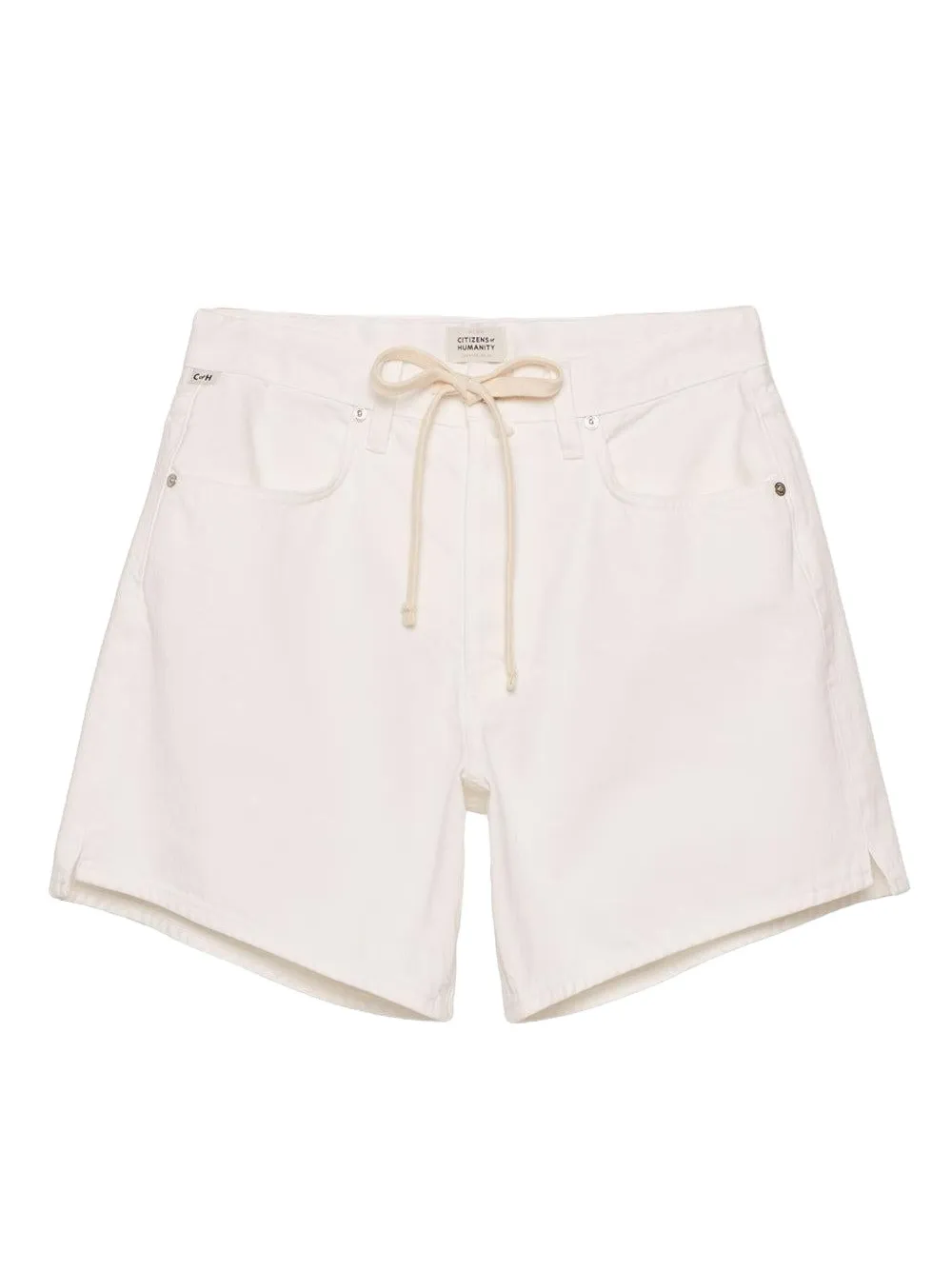 Citizen Of Humanity Citizens Of Humanity Brynn Drawstring Denim Shorts In White