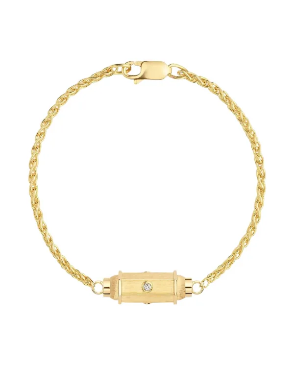 Marie Lichtenberg 18K Yellow Gold Diamond Micro Coco Bracelet