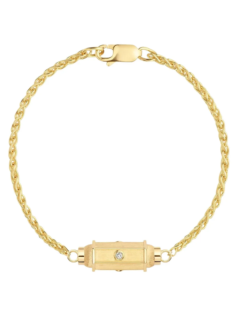 Marie Lichtenberg 18k Yellow Gold Diamond Micro Coco Bracelet In Gold