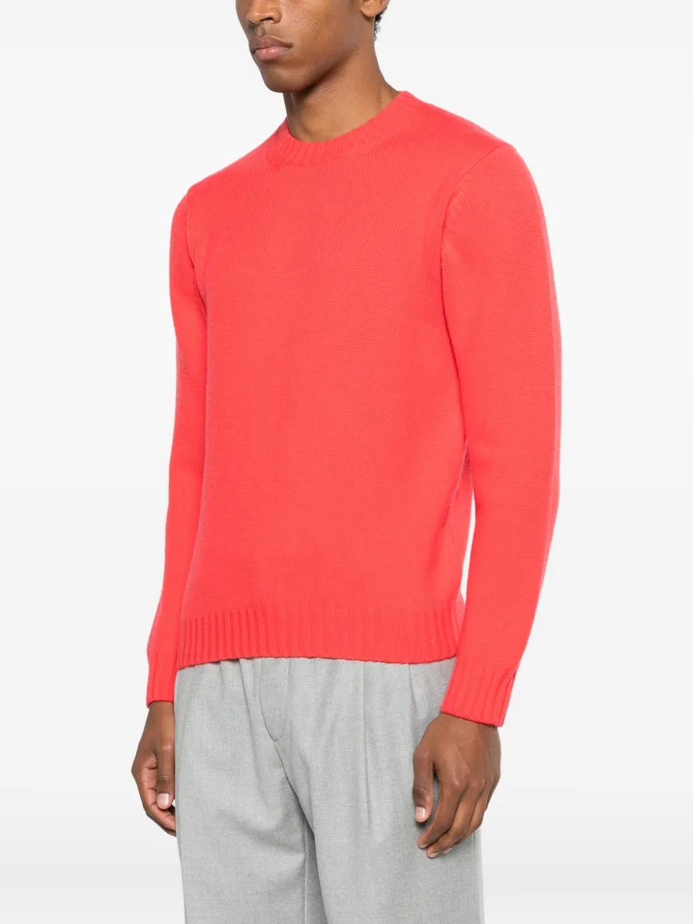 Della Ciana Crew-neck Long-sleeve Sweater - Red 