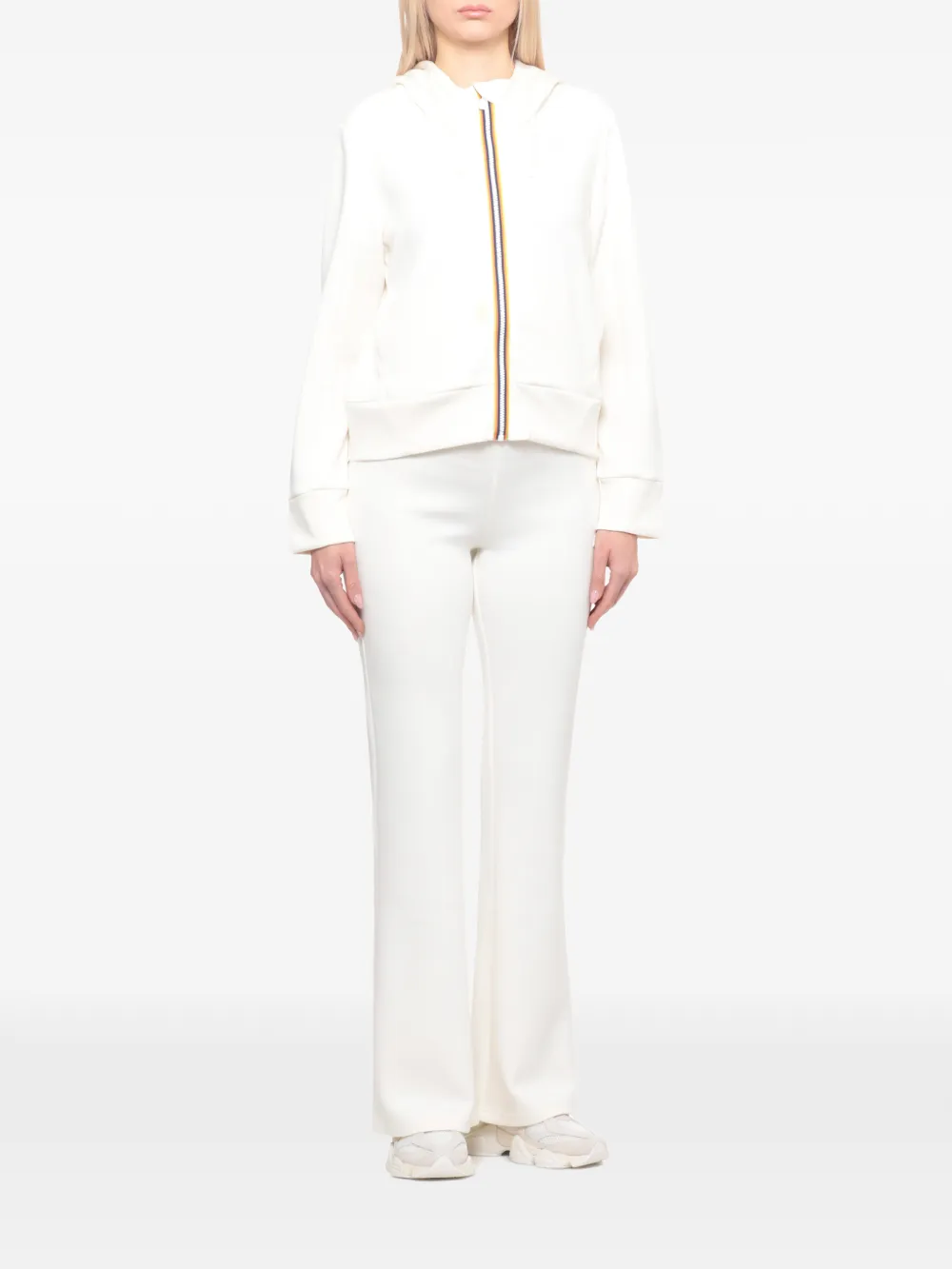 K-Way Hoodie met rits - Wit