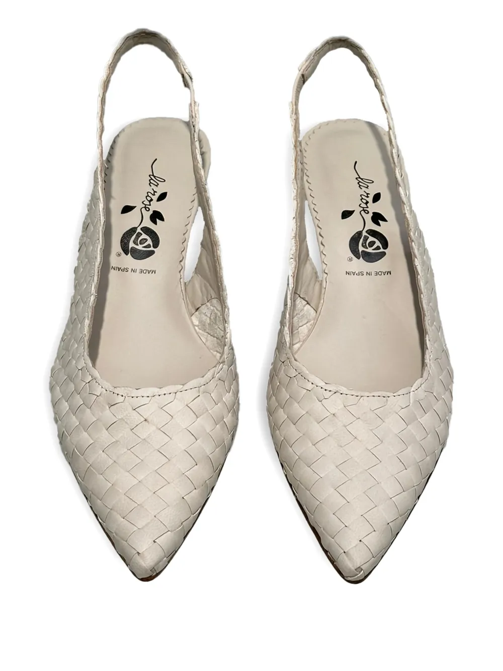 La-Rose Carol slingback pumps met puntige neus Beige