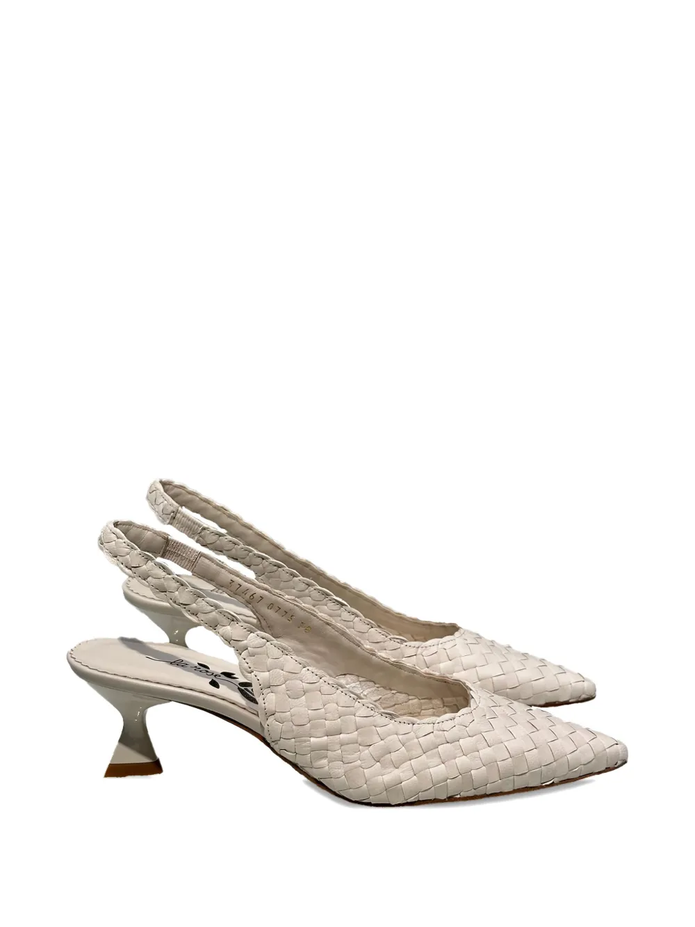 La-Rose Carol slingback pumps met puntige neus Beige