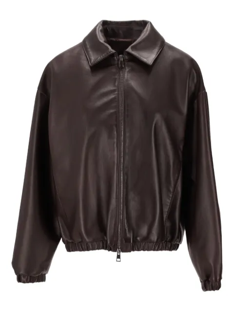 La-Rose leather zip jacket