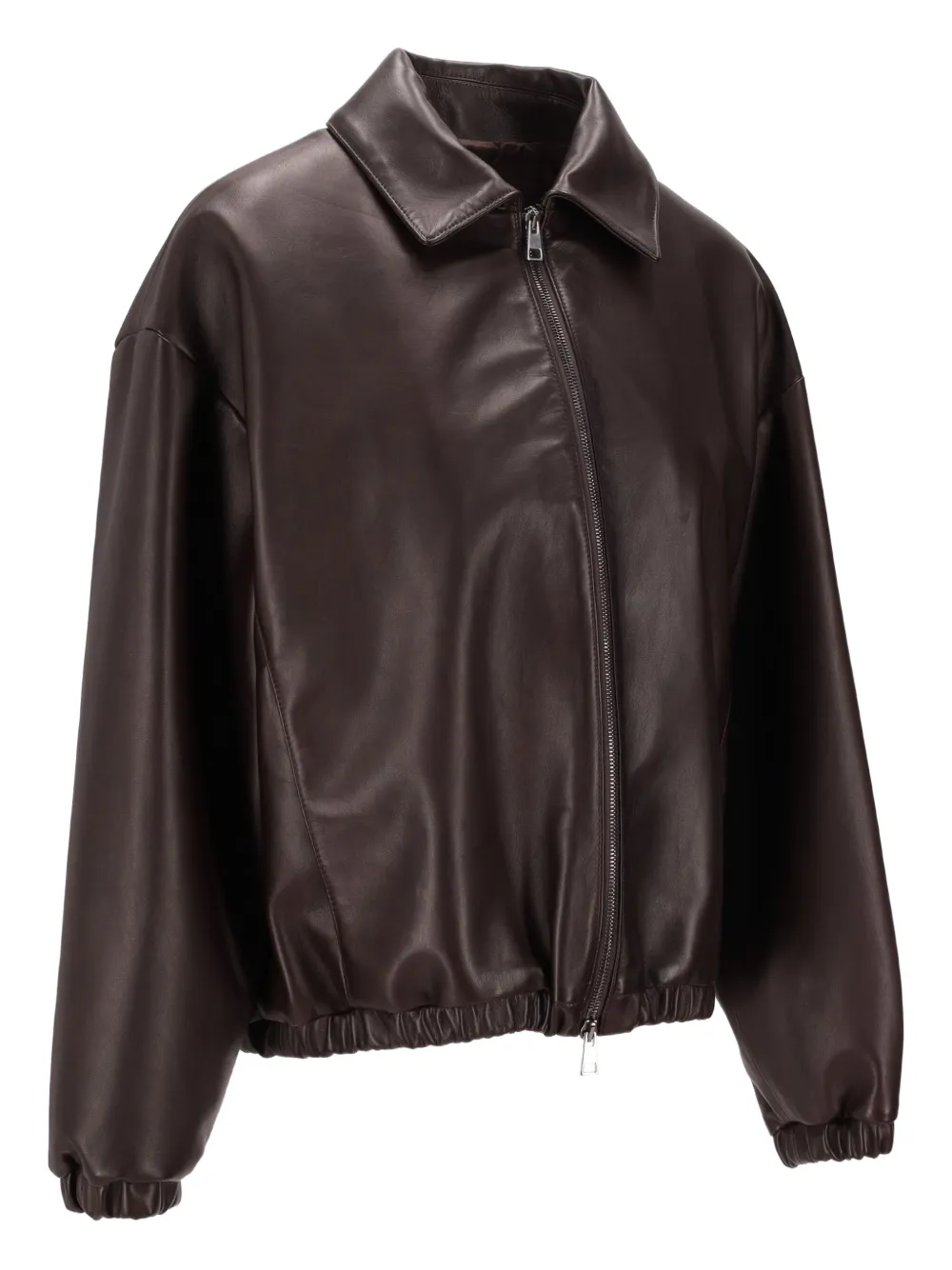leather zip jacket