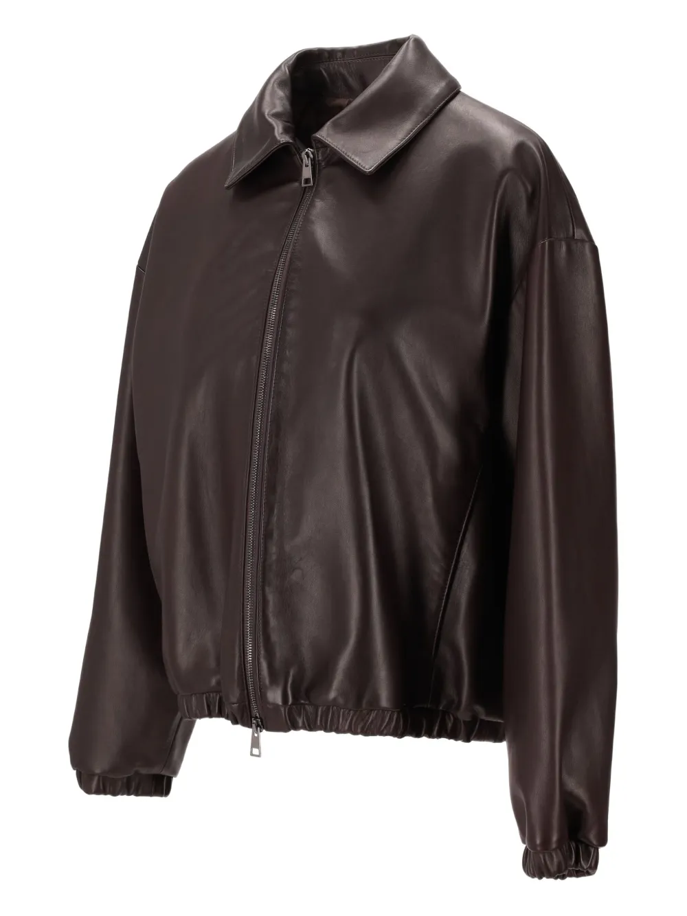 leather zip jacket
