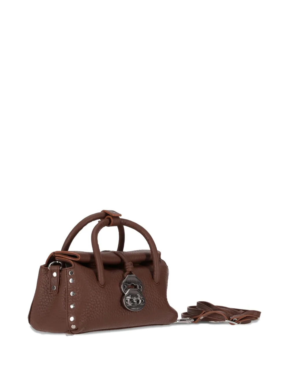 Zanellato Textured Shoulder Bag Detachable Strap In Brown