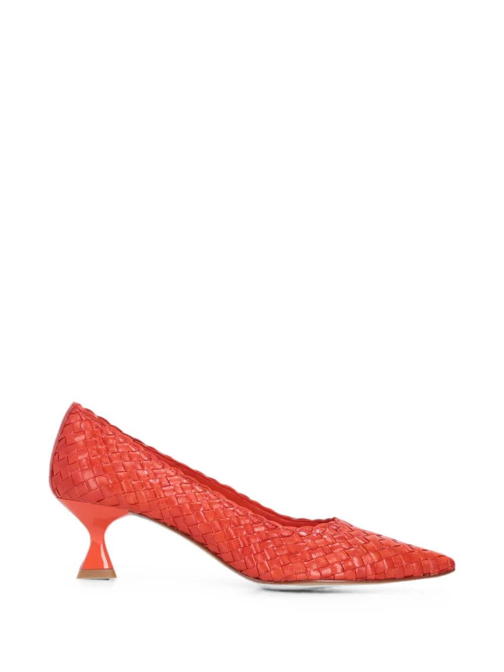 La-Rose Carol woven pointed-toe pumps Oranje