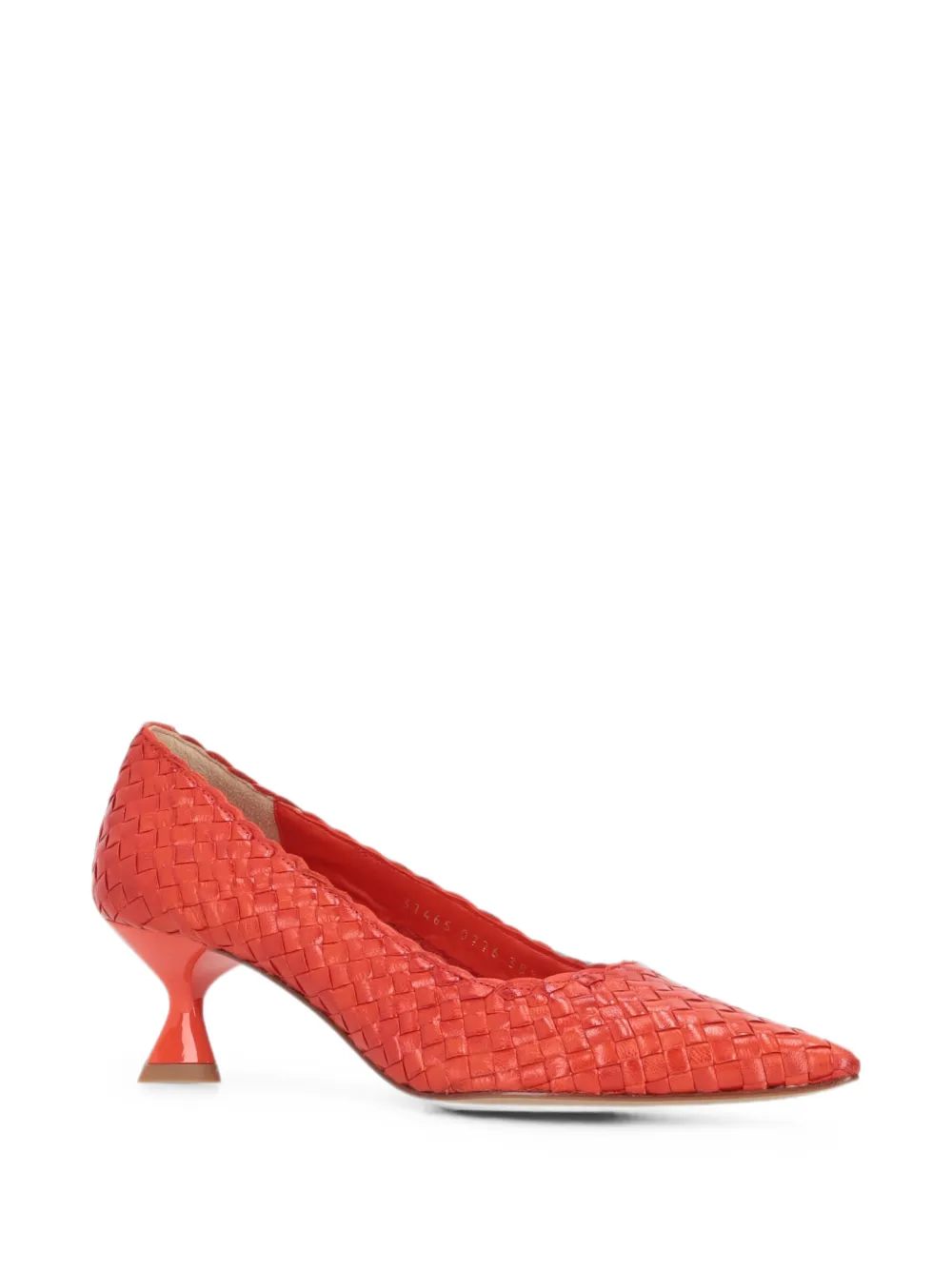 La-Rose Carol woven pointed-toe pumps Oranje