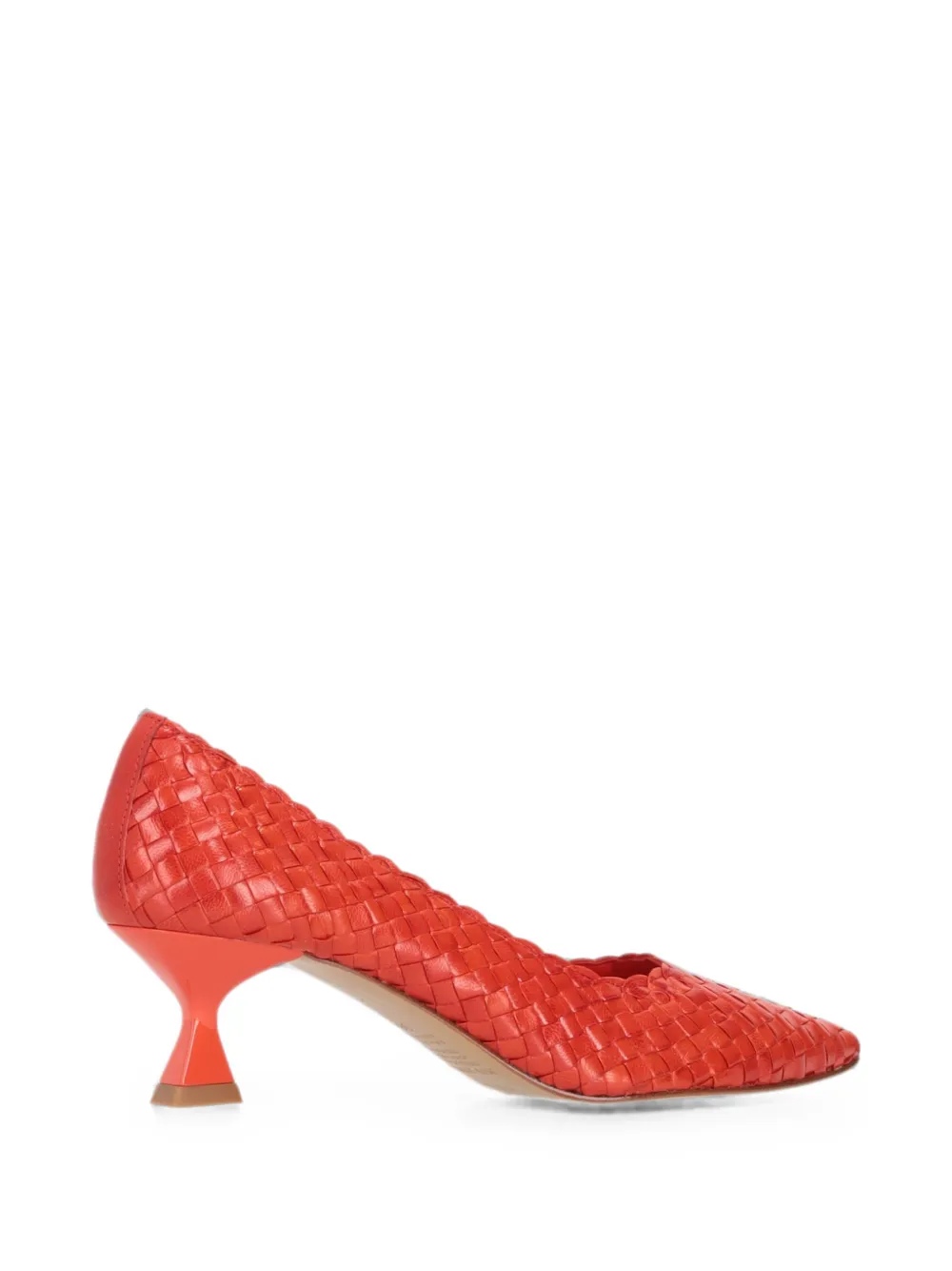 La-Rose Carol woven pointed-toe pumps Oranje