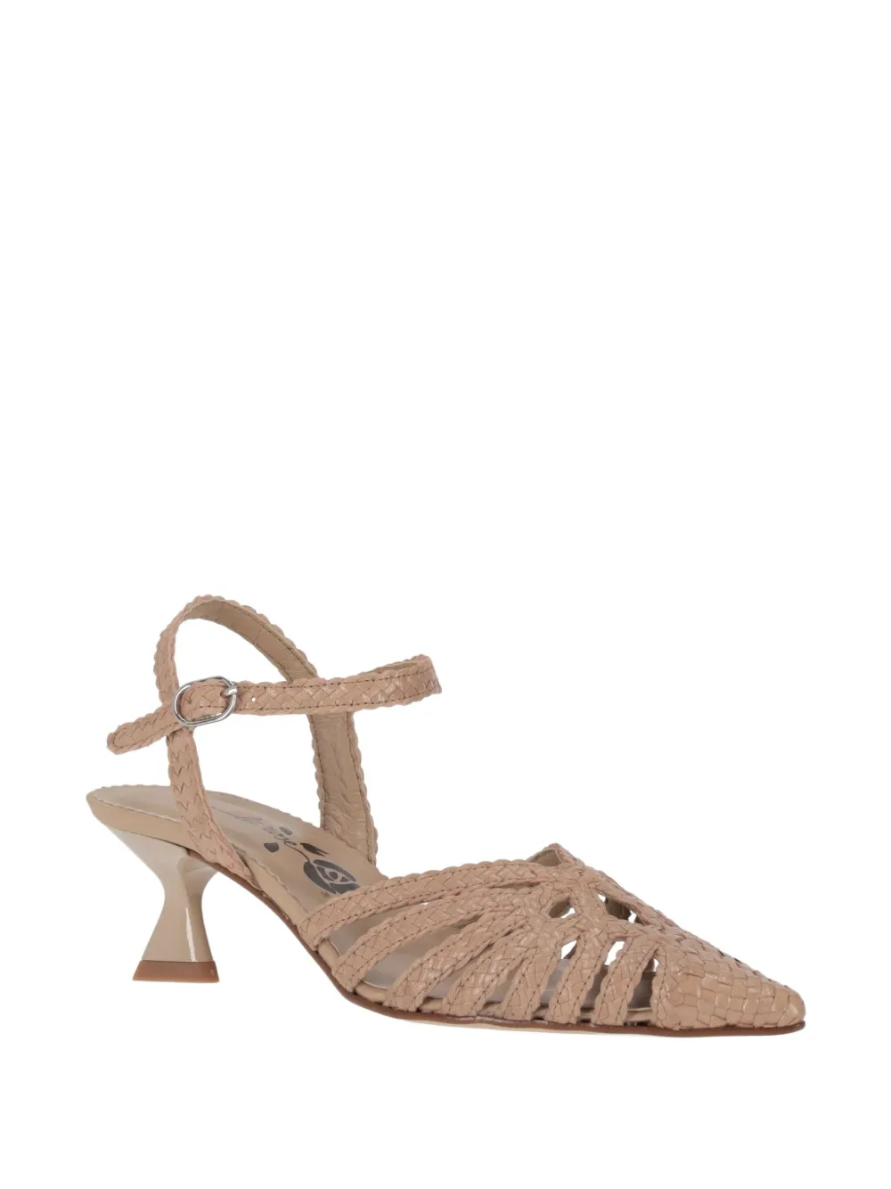  La-rose Ankle-strap Leather Sandals - Neutrals 