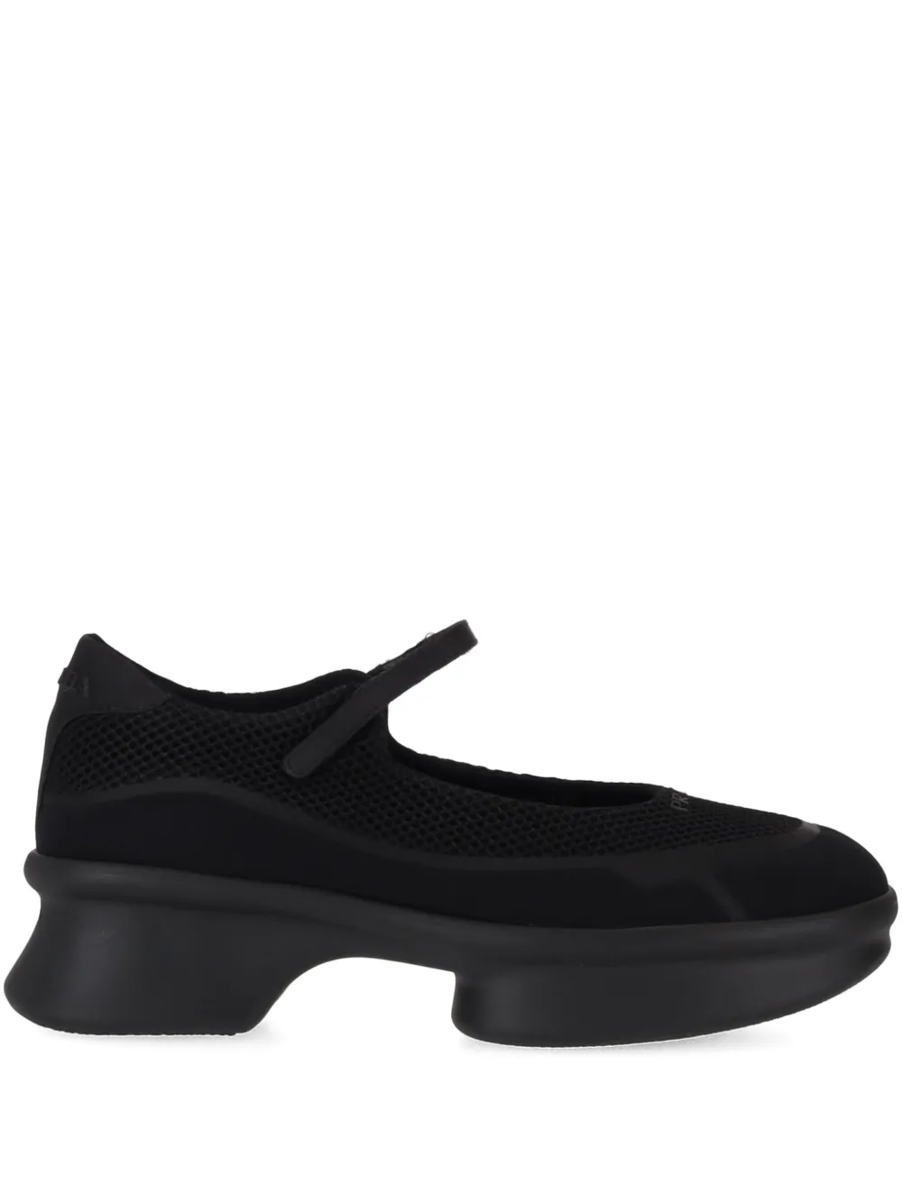 Prada Slip-on sneakers met mesh vlakken Zwart