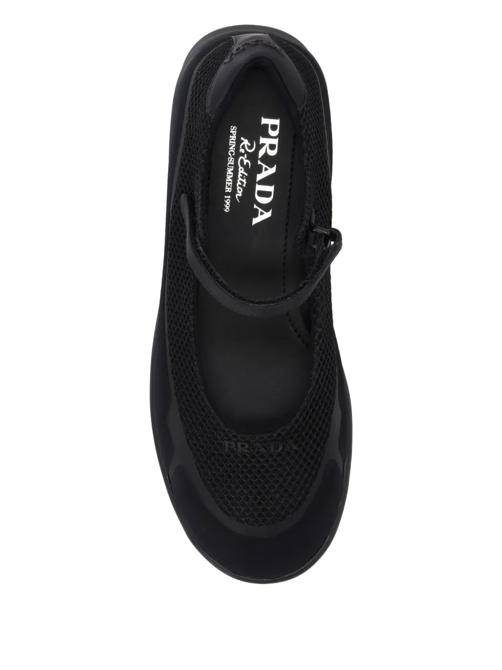 Prada Slip-on sneakers met mesh vlakken Zwart