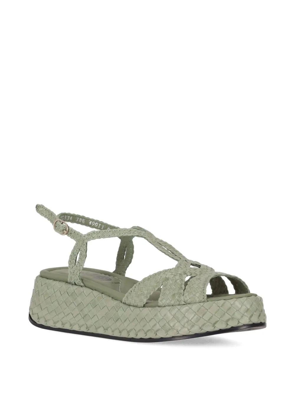 La Rose Maui Platform Wooden Sandal In Green