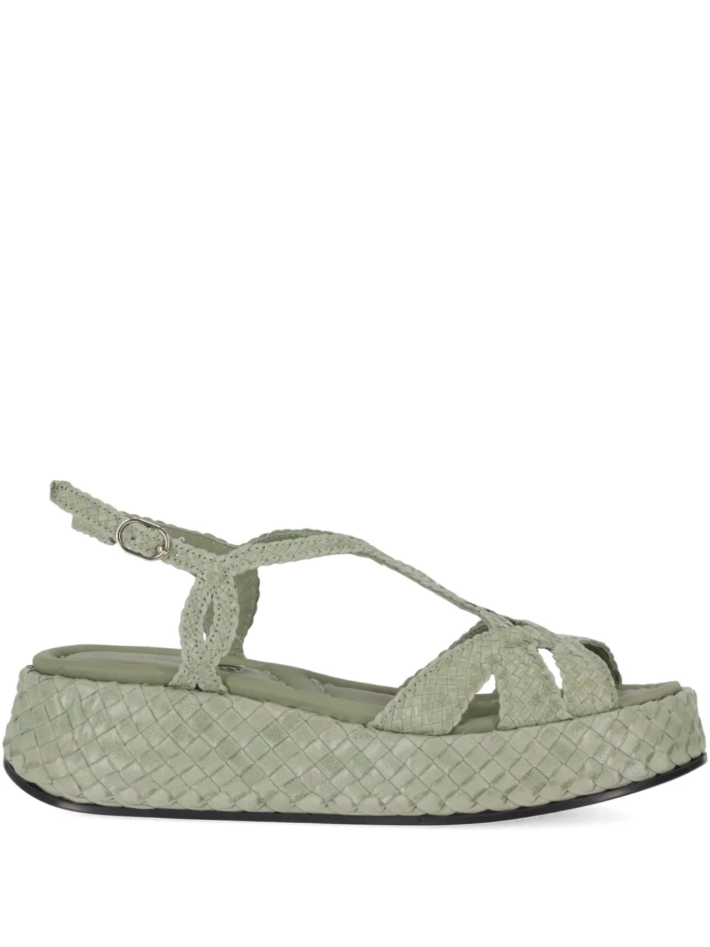 La Rose Maui Platform Sandals In Green