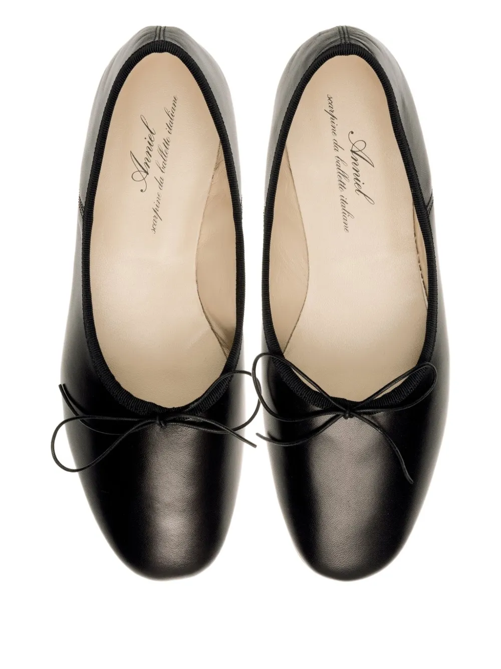 Anniel Dream Leather Ballerina In Animal Print