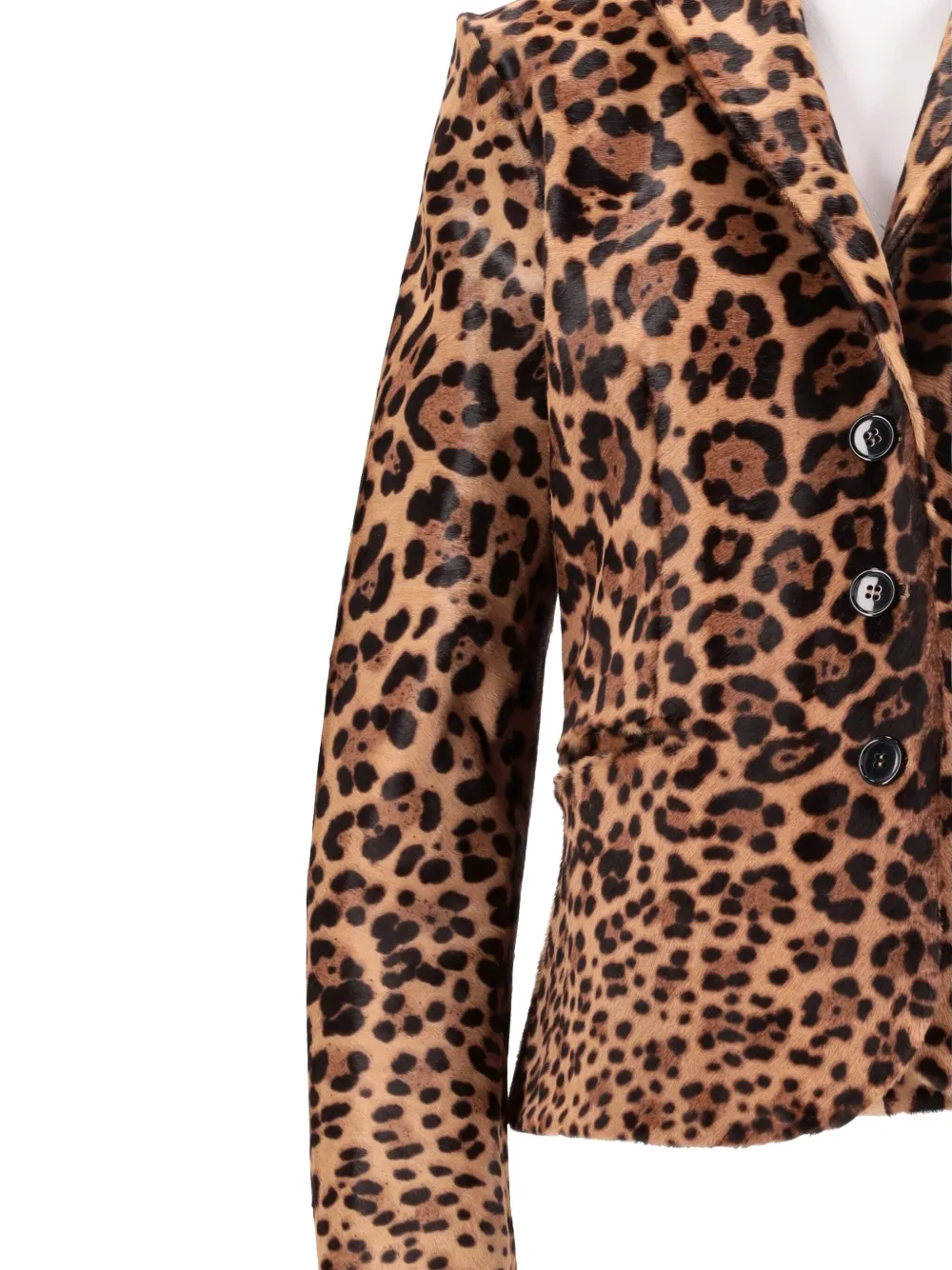 leopard-print leather jacket